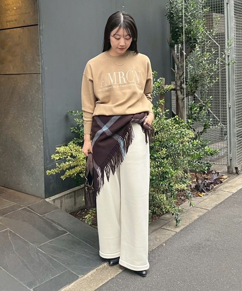 AMERICANA(アメリカーナ)の「15th ANNIVERSARY【AMERICANA×MICA&DEAL】ロゴ刺繍スムースニットプルオーバー(ニット/セーター・レディース・キャメル/ネイビー/グレー・FREE)」の22枚目の写真
