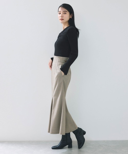 VIS（ビス）の「アシメねじれデザインリブニット（ニット/セーター・レディース・ブラック/ホワイト系その他5/サックスブルー/ピンク系その他・FREE）」の8枚目の写真