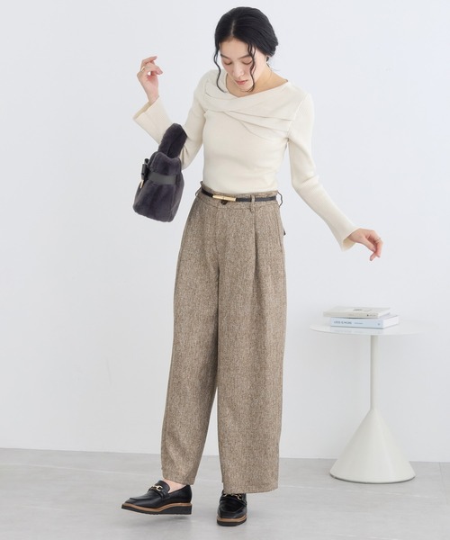 VIS（ビス）の「アシメねじれデザインリブニット（ニット/セーター・レディース・ブラック/ホワイト系その他5/サックスブルー/ピンク系その他・FREE）」の21枚目の写真