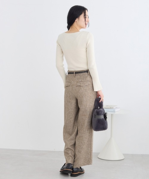 VIS（ビス）の「アシメねじれデザインリブニット（ニット/セーター・レディース・ブラック/ホワイト系その他5/サックスブルー/ピンク系その他・FREE）」の22枚目の写真