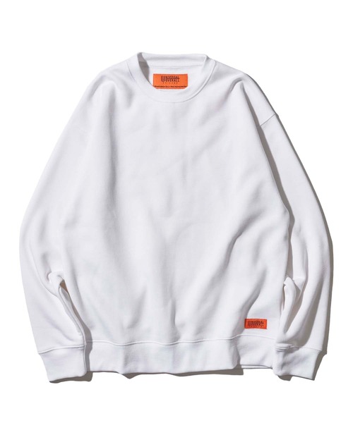 UNIVERSAL OVERALL(ユニバーサルオーバーオール)の「【UNIVERSAL OVERALL】T/C SWEAT PULLOVER / 裏起毛スウェットプルオーバー(スウェット・メンズ・ホワイト/ブラック/グレー/ブルー/オートミール/ネイビー・MEDIUM/LARGE/X-LARGE)」の2枚目の写真
