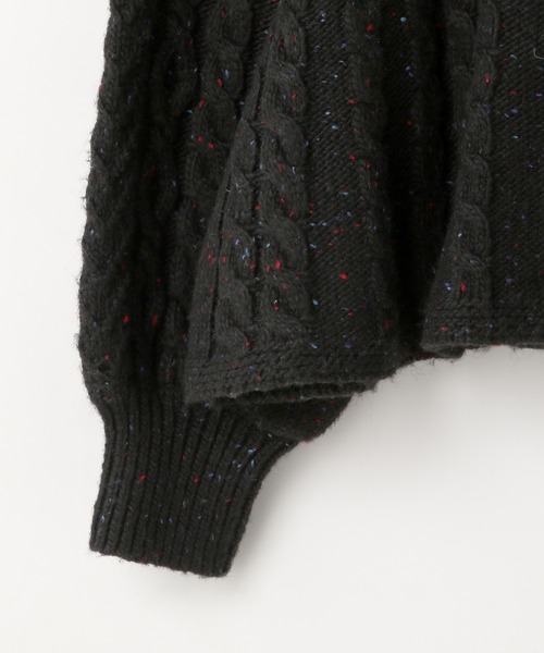 LOWRYS FARM(ローリーズファーム)の「2WAYケーブルニット 591786(ニット/セーター・キッズ・ベージュ/ブラック/グレー・110cm/120cm/130cm/140cm/150cm)」の6枚目の写真