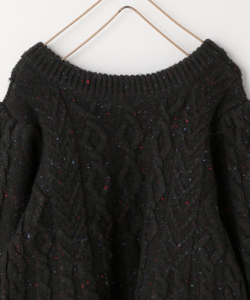 LOWRYS FARM(ローリーズファーム)の「2WAYケーブルニット 591786(ニット/セーター・キッズ・ベージュ/ブラック/グレー・110cm/120cm/130cm/140cm/150cm)」の8枚目の写真