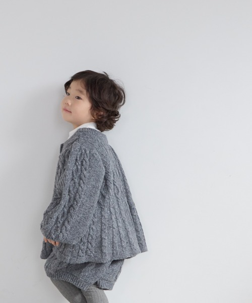 LOWRYS FARM(ローリーズファーム)の「2WAYケーブルニット 591786(ニット/セーター・キッズ・ベージュ/ブラック/グレー・110cm/120cm/130cm/140cm/150cm)」の21枚目の写真