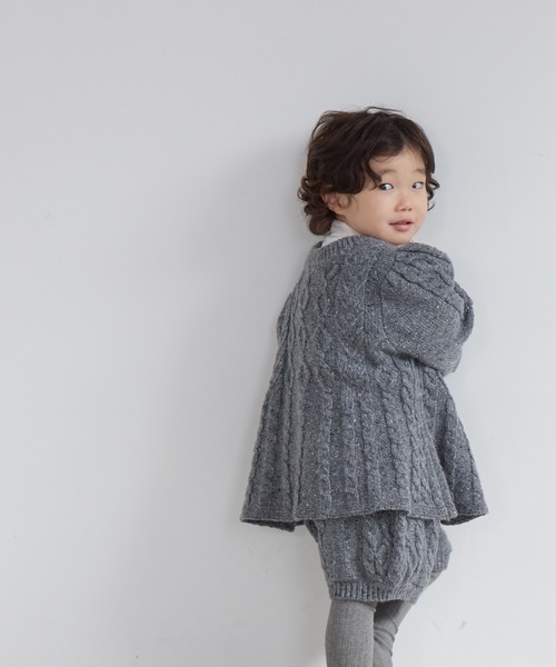 LOWRYS FARM(ローリーズファーム)の「2WAYケーブルニット 591786(ニット/セーター・キッズ・ベージュ/ブラック/グレー・110cm/120cm/130cm/140cm/150cm)」の20枚目の写真