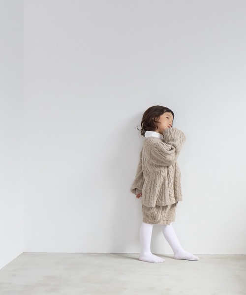 LOWRYS FARM(ローリーズファーム)の「2WAYケーブルニット 591786(ニット/セーター・キッズ・ベージュ/ブラック/グレー・110cm/120cm/130cm/140cm/150cm)」の18枚目の写真