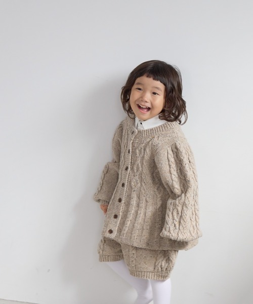 LOWRYS FARM(ローリーズファーム)の「2WAYケーブルニット 591786(ニット/セーター・キッズ・ベージュ/ブラック/グレー・110cm/120cm/130cm/140cm/150cm)」の17枚目の写真