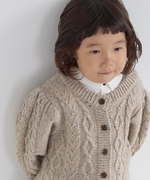 LOWRYS FARM(ローリーズファーム)の「2WAYケーブルニット 591786(ニット/セーター・キッズ・ベージュ/ブラック/グレー・110cm/120cm/130cm/140cm/150cm)」の15枚目の写真