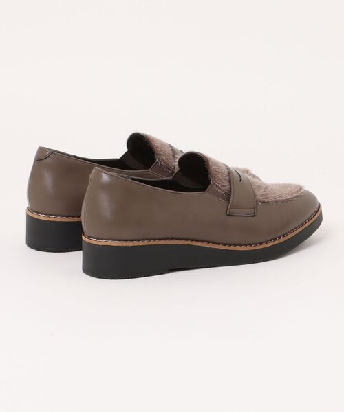 LUGG NAGG(ラグナグ)の「【maschietta】【3E】ハラコ調コインローファー【軽量】(ローファー・レディース・ブラック/アッシュブラウン・23.0cm/23.5cm/24.0cm/24.5cm/22.5cm)」の4枚目の写真