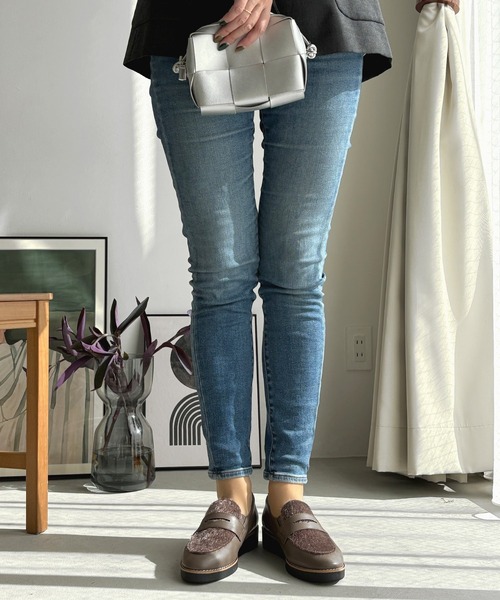 LUGG NAGG(ラグナグ)の「【maschietta】【3E】ハラコ調コインローファー【軽量】(ローファー・レディース・ブラック/アッシュブラウン・23.0cm/23.5cm/24.0cm/24.5cm/22.5cm)」の10枚目の写真