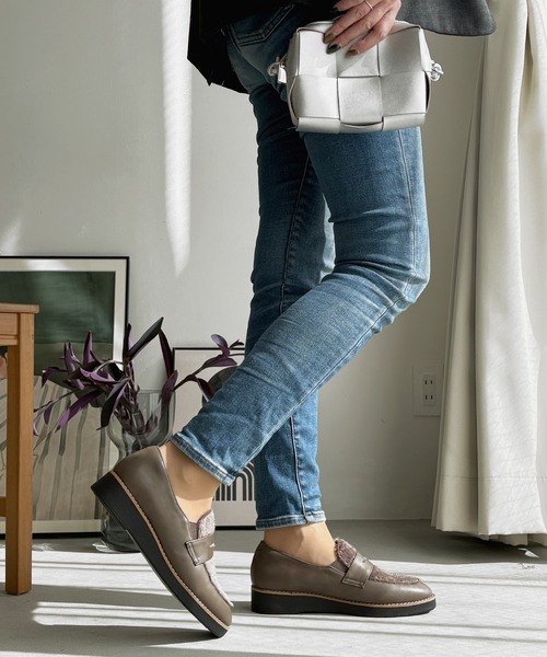 LUGG NAGG(ラグナグ)の「【maschietta】【3E】ハラコ調コインローファー【軽量】(ローファー・レディース・ブラック/アッシュブラウン・23.0cm/23.5cm/24.0cm/24.5cm/22.5cm)」の11枚目の写真