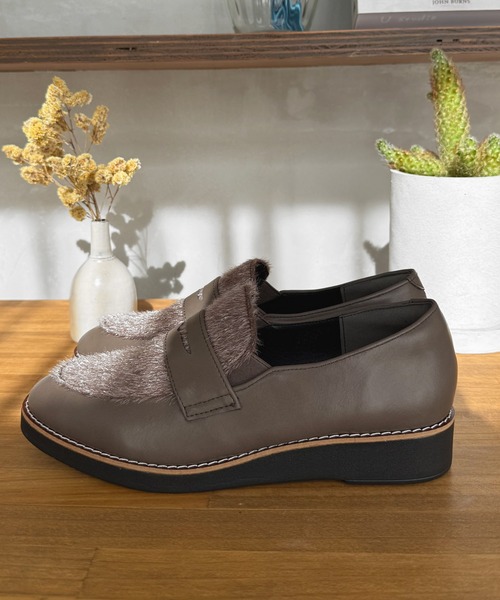 LUGG NAGG(ラグナグ)の「【maschietta】【3E】ハラコ調コインローファー【軽量】(ローファー・レディース・ブラック/アッシュブラウン・23.0cm/23.5cm/24.0cm/24.5cm/22.5cm)」の14枚目の写真