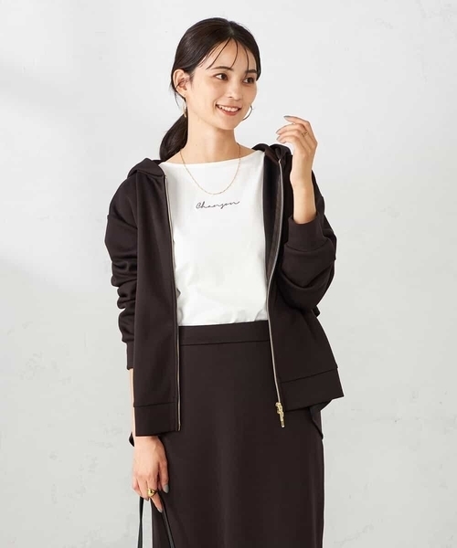 a.v.v(アーヴェヴェ)の「バックフレアダンボールパーカー(パーカー・レディース・チャコールグレー/ブラウン/グレー系その他・40/38/42/36)」の15枚目の写真