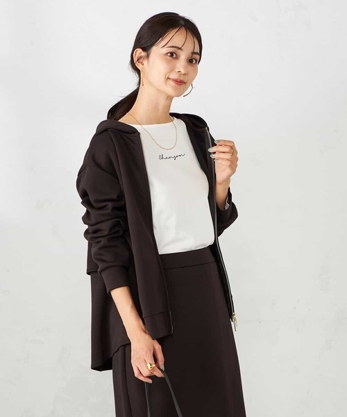 a.v.v(アーヴェヴェ)の「バックフレアダンボールパーカー(パーカー・レディース・チャコールグレー/ブラウン/グレー系その他・40/38/42/36)」の14枚目の写真