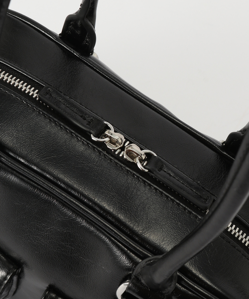 新品★即日発送 STAND OIL ブラックレザーショルダーバッグ　/k6 STAND OIL CHUBBY BAG（ショルダーバッグ）｜STANDOIL（スタンドオイル