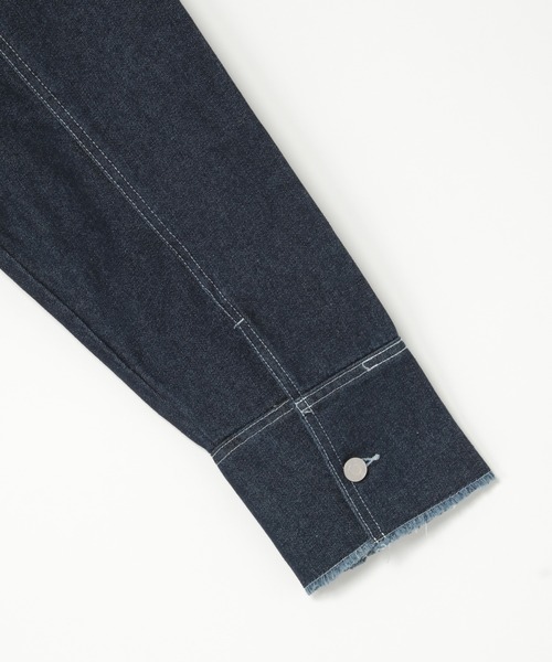 notch.（ノッチ）の「【 notch. by KR 】デニムカバーオールジャケット（動画あり）（デニムジャケット・レディース・ブラック/ネイビー/ブルー・M）」の21枚目の写真