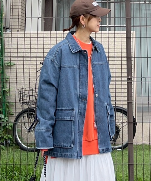 セール】【 notch. by KR 】デニムカバーオールジャケット（動画