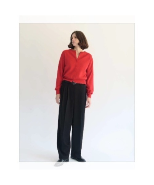 KALENO(カレノ)の「unisex / boyfriend tuck slacks(スラックス・レディース・ベージュ/ブラック・FREE)」の3枚目の写真