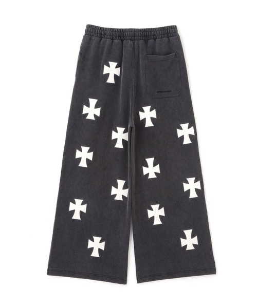 UNKNOWN LONDON(アンノウン・ロンドン)の「UNKNOWNLONDON/アンノウンロンドン/LHP別注 Leather Cross Buggy Pants(スウェットパンツ・メンズ・ブラック/ホワイト・S/M/L)」の3枚目の写真