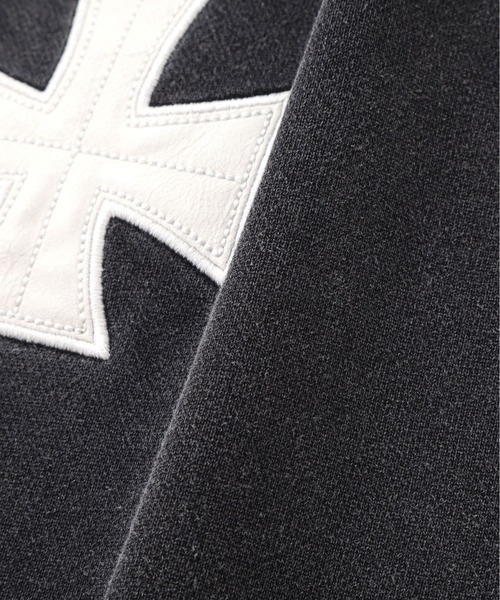 UNKNOWN LONDON(アンノウン・ロンドン)の「UNKNOWNLONDON/アンノウンロンドン/LHP別注 Leather Cross Buggy Pants(スウェットパンツ・メンズ・ブラック/ホワイト・S/M/L)」の4枚目の写真