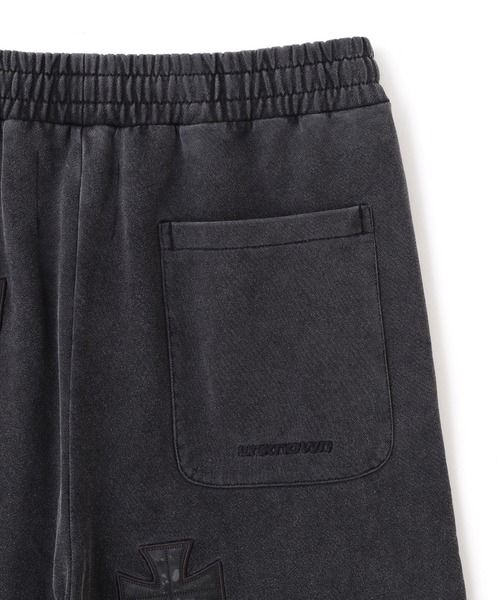 UNKNOWN LONDON(アンノウン・ロンドン)の「UNKNOWNLONDON/アンノウンロンドン/LHP別注 Leather Cross Buggy Pants(スウェットパンツ・メンズ・ブラック/ホワイト・S/M/L)」の6枚目の写真