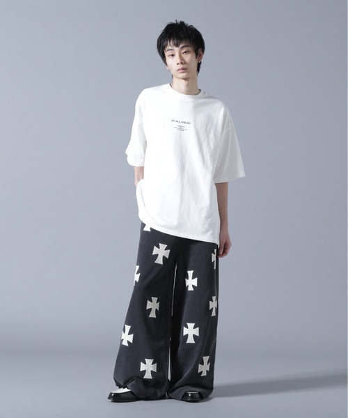 UNKNOWN LONDON(アンノウン・ロンドン)の「UNKNOWNLONDON/アンノウンロンドン/LHP別注 Leather Cross Buggy Pants(スウェットパンツ・メンズ・ブラック/ホワイト・S/M/L)」の17枚目の写真