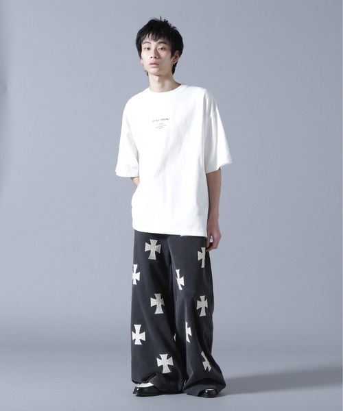 UNKNOWN LONDON(アンノウン・ロンドン)の「UNKNOWNLONDON/アンノウンロンドン/LHP別注 Leather Cross Buggy Pants(スウェットパンツ・メンズ・ブラック/ホワイト・S/M/L)」の18枚目の写真