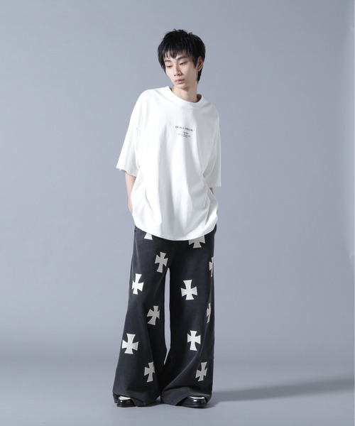 UNKNOWN LONDON(アンノウン・ロンドン)の「UNKNOWNLONDON/アンノウンロンドン/LHP別注 Leather Cross Buggy Pants(スウェットパンツ・メンズ・ブラック/ホワイト・S/M/L)」の19枚目の写真