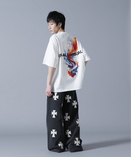 UNKNOWN LONDON(アンノウン・ロンドン)の「UNKNOWNLONDON/アンノウンロンドン/LHP別注 Leather Cross Buggy Pants(スウェットパンツ・メンズ・ブラック/ホワイト・S/M/L)」の21枚目の写真