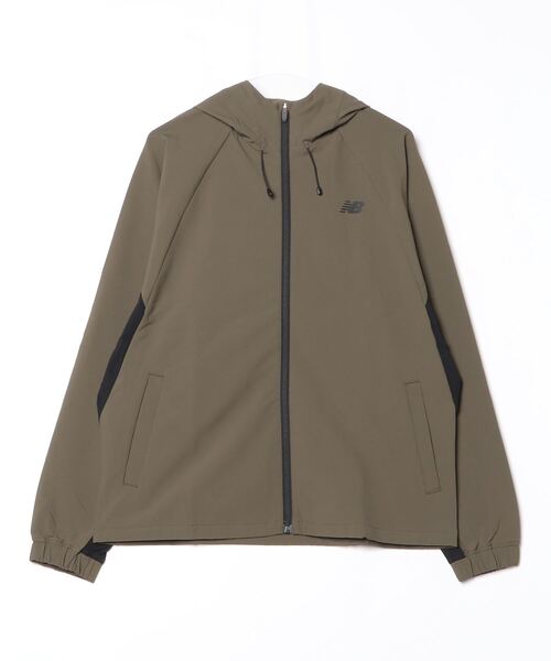 NEW BALANCE(ニューバランス)の「【別注】ニューバランス New Balance THE CITY フーデットウーブンジャケット ジップアップ 限定コラボ(ナイロンジャケット・メンズ・アーミー/ブラック/グレー・S/M/L/LL/3L)」の3枚目の写真