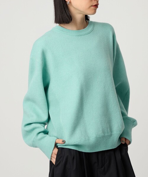 CITEN(シテン)の「<CITEN>スウェットライクニット(ニット/セーター・レディース・ダークグレー/ライトブルー/オレンジ/レッド/ライトグレー・FREE)」の3枚目の写真