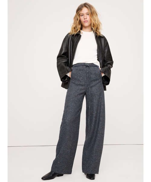 Banana Republic（バナナリパブリック）の「ウルトラ ハイライズ リラックス バレル ドネガル パンツ（その他パンツ・レディース・グレー/ネイビー・0/8/2/4/6）」の4枚目の写真