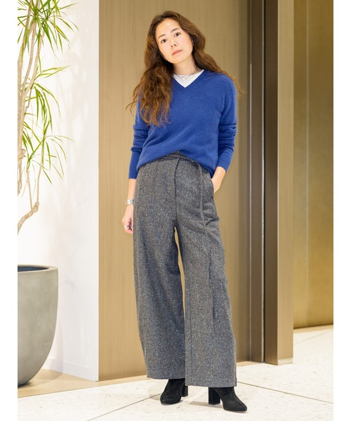 Banana Republic（バナナリパブリック）の「ウルトラ ハイライズ リラックス バレル ドネガル パンツ（その他パンツ・レディース・グレー/ネイビー・0/8/2/4/6）」の12枚目の写真