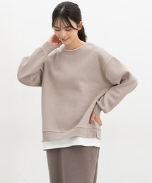 【ハニぽか】裏起毛ゆるレイヤード風スウェット