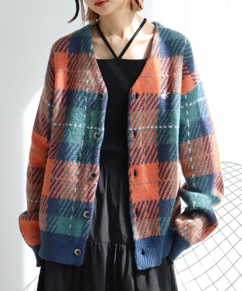 BEVERLY HILLS POLO CLUB（ビバリーヒルズポロクラブ）の「【Beverly Hills Polo Club/ビバリーヒルズポロクラブ】モヘヤタッチ ニットカーディガン（カーディガン/ボレロ・レディース・ライトグリーン/ブラウン系その他2/ブラック系その他/ブルー/グレー/ピンク系その他/ブルー系その他2/ブラウン系その他/グレー系その他/ブラック/アイボリー系/ブルー系その他/レッド・LL/L/M）」の10枚目の写真