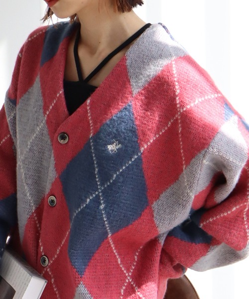 BEVERLY HILLS POLO CLUB（ビバリーヒルズポロクラブ）の「【Beverly Hills Polo Club/ビバリーヒルズポロクラブ】モヘヤタッチ ニットカーディガン（カーディガン/ボレロ・レディース・ライトグリーン/ブラウン系その他2/ブラック系その他/ブルー/グレー/ピンク系その他/ブルー系その他2/ブラウン系その他/グレー系その他/ブラック/アイボリー系/ブルー系その他/レッド・LL/L/M）」の12枚目の写真