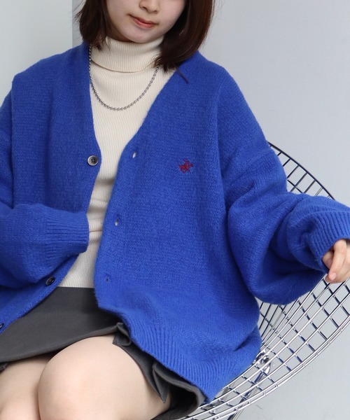 BEVERLY HILLS POLO CLUB（ビバリーヒルズポロクラブ）の「【Beverly Hills Polo Club/ビバリーヒルズポロクラブ】モヘヤタッチ ニットカーディガン（カーディガン/ボレロ・レディース・ライトグリーン/ブラウン系その他2/ブラック系その他/ブルー/グレー/ピンク系その他/ブルー系その他2/ブラウン系その他/グレー系その他/ブラック/アイボリー系/ブルー系その他/レッド・LL/L/M）」の9枚目の写真