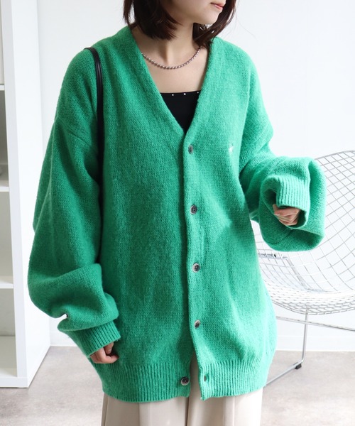 BEVERLY HILLS POLO CLUB（ビバリーヒルズポロクラブ）の「【Beverly Hills Polo Club/ビバリーヒルズポロクラブ】モヘヤタッチ ニットカーディガン（カーディガン/ボレロ・レディース・ライトグリーン/ブラウン系その他2/ブラック系その他/ブルー/グレー/ピンク系その他/ブルー系その他2/ブラウン系その他/グレー系その他/ブラック/アイボリー系/ブルー系その他/レッド・LL/L/M）」の8枚目の写真