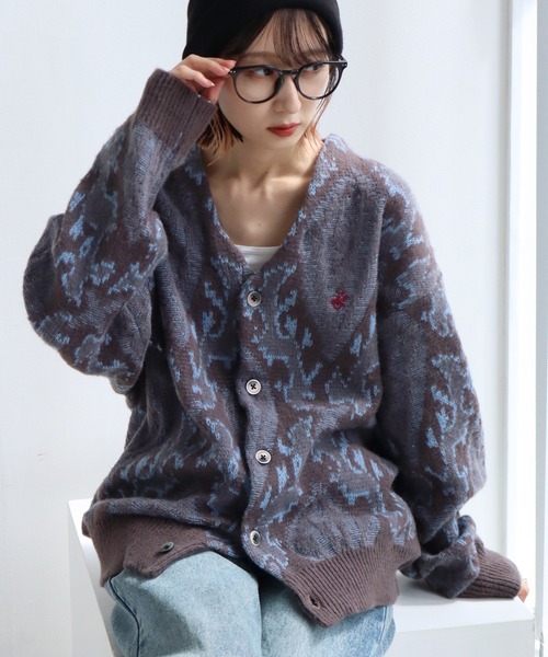 BEVERLY HILLS POLO CLUB（ビバリーヒルズポロクラブ）の「【Beverly Hills Polo Club/ビバリーヒルズポロクラブ】モヘヤタッチ ニットカーディガン（カーディガン/ボレロ・レディース・ライトグリーン/ブラウン系その他2/ブラック系その他/ブルー/グレー/ピンク系その他/ブルー系その他2/ブラウン系その他/グレー系その他/ブラック/アイボリー系/ブルー系その他/レッド・LL/L/M）」の11枚目の写真