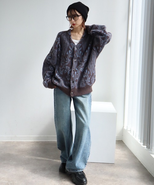 BEVERLY HILLS POLO CLUB（ビバリーヒルズポロクラブ）の「【Beverly Hills Polo Club/ビバリーヒルズポロクラブ】モヘヤタッチ ニットカーディガン（カーディガン/ボレロ・レディース・ライトグリーン/ブラウン系その他2/ブラック系その他/ブルー/グレー/ピンク系その他/ブルー系その他2/ブラウン系その他/グレー系その他/ブラック/アイボリー系/ブルー系その他/レッド・LL/L/M）」の22枚目の写真