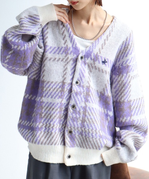 BEVERLY HILLS POLO CLUB（ビバリーヒルズポロクラブ）の「【Beverly Hills Polo Club/ビバリーヒルズポロクラブ】モヘヤタッチ ニットカーディガン（カーディガン/ボレロ・レディース・ライトグリーン/ブラウン系その他2/ブラック系その他/ブルー/グレー/ピンク系その他/ブルー系その他2/ブラウン系その他/グレー系その他/ブラック/アイボリー系/ブルー系その他/レッド・LL/L/M）」の14枚目の写真