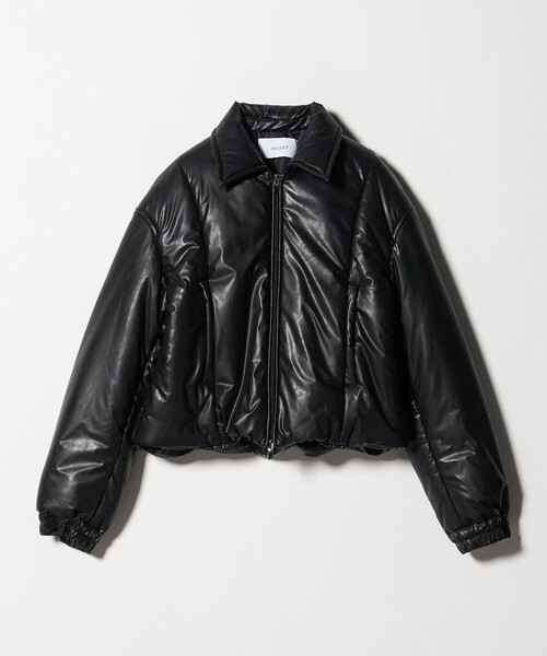 ASTRAET＞レザーライク ジップ ショートブルゾン（その他アウター