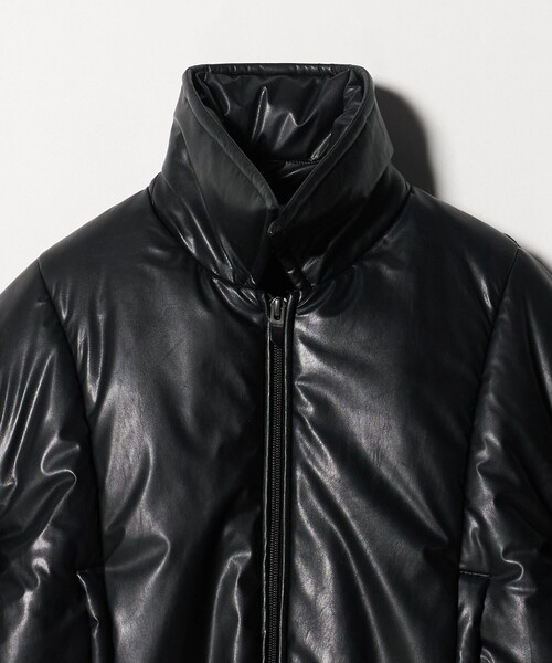 ASTRAET＞レザーライク ジップ ショートブルゾン（その他アウター