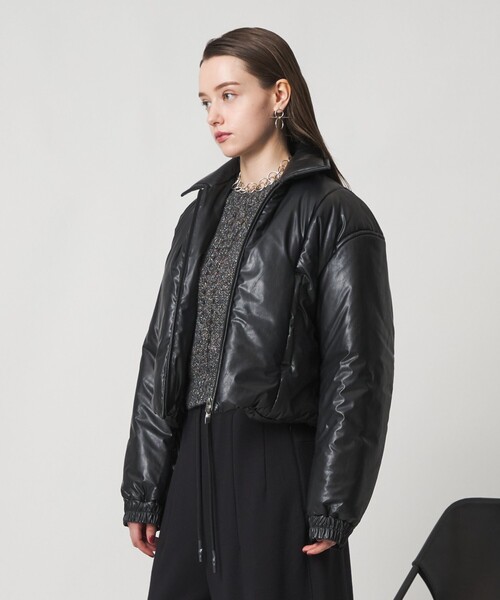 セール】＜ASTRAET＞レザーライク ジップ ショートブルゾン（その他