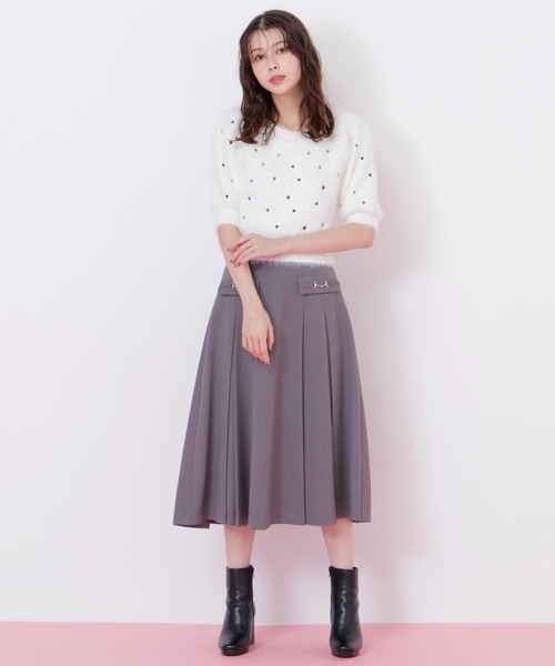 JILL by JILL STUART（ジルバイジルスチュアート）の「◇ハート刺繍シャギーニット（ニット/セーター・レディース・ブラック/ピンク/ホワイト・FREE）」の22枚目の写真