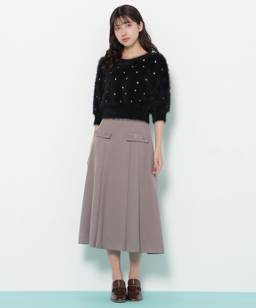 JILL by JILL STUART（ジルバイジルスチュアート）の「◇ハート刺繍シャギーニット（ニット/セーター・レディース・ブラック/ピンク/ホワイト・FREE）」の16枚目の写真