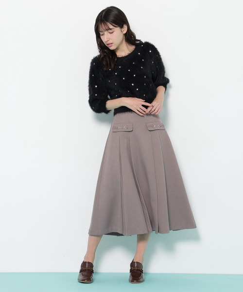 JILL by JILL STUART（ジルバイジルスチュアート）の「◇ハート刺繍シャギーニット（ニット/セーター・レディース・ブラック/ピンク/ホワイト・FREE）」の15枚目の写真