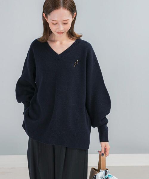 ウールカシミヤVネックニットプルオーバー（ニット/セーター）｜URBAN