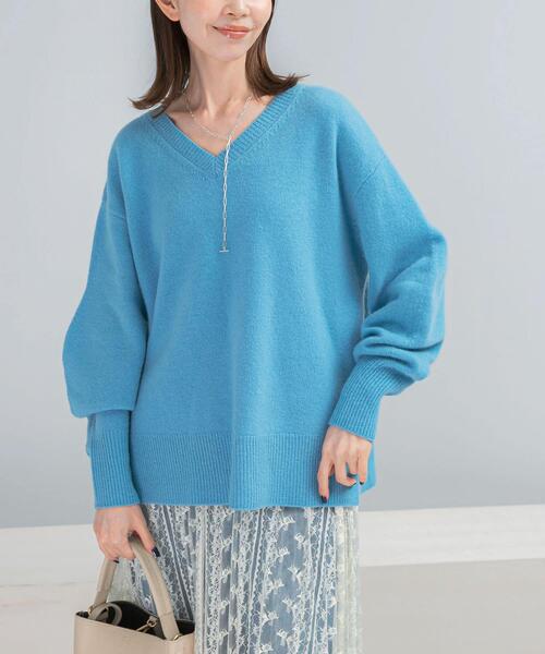 ウールカシミヤVネックニットプルオーバー（ニット/セーター）｜URBAN