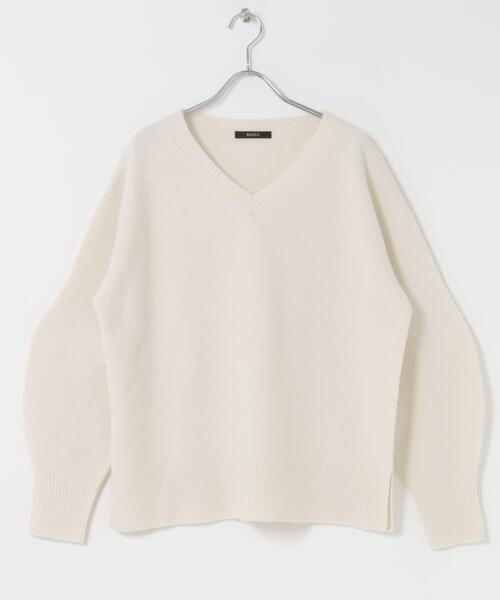 URBAN RESEARCH ROSSO WOMEN(アーバンリサーチ ロッソ)の「ウールカシミヤVネックニットプルオーバー(ニット/セーター・レディース・ネイビー/ピンク/オフホワイト/ブルー・FREE)」の15枚目の写真